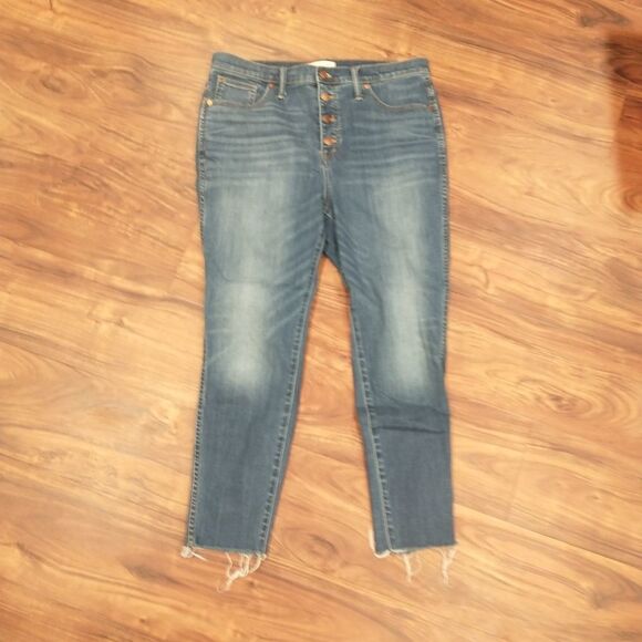 Madewell 10” High-Rise Button Fly Skinny Jeans 32 - Picture 2 of 3